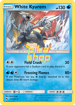 Pokémon
 Lost Thunder 063/214 White Kyurem Reverse Holo - PikaShop