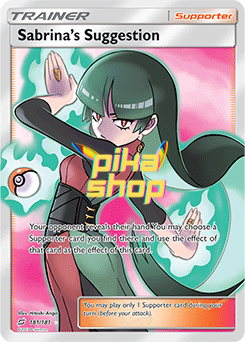Pokemon Team Up 181/181 Sabrina's Suggestion Full Art