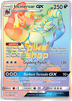 Pokémon
 Team Up 188/181 Incineroar GX Rainbow Rare - PikaShop