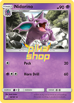 Pokémon
 Team Up 058/181 Nidorino Reverse Holo - PikaShop