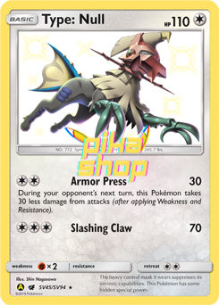 Pokémon
 Hidden Fates Shiny Vault SV45/SV94 Type: Null Holo - PikaShop