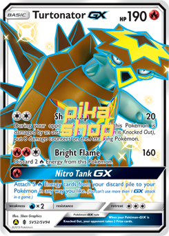 Pokémon
 Hidden Fates Shiny Vault SV52/SV94 Turtonator GX Full Art Shiny - PikaShop