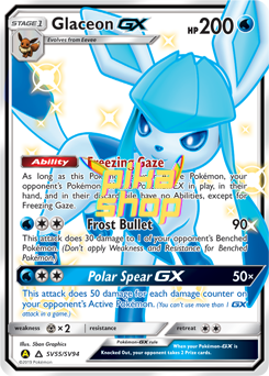 Pokémon
 Hidden Fates Shiny Vault SV55/SV94 Glaceon GX Full Art Shiny - PikaShop