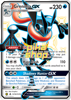 Pokémon
 Hidden Fates Shiny Vault SV56/SV94 Greninja GX Full Art Shiny - PikaShop