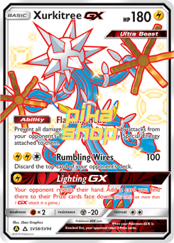 Pokémon
 Hidden Fates Shiny Vault SV58/SV94 Xurkitree GX Full Art Shiny - PikaShop
