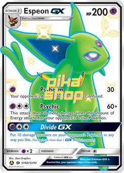 Pokémon
 Hidden Fates Shiny Vault SV60/SV94 Espeon GX Full Art Shiny - PikaShop