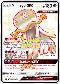 Pokémon
 Hidden Fates Shiny Vault SV62/SV94 Nihilego GX Full Art Shiny - PikaShop