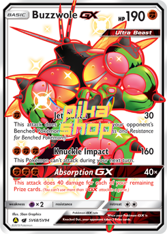 Pokémon
 Hidden Fates Shiny Vault SV68/SV94 Buzzwole GX Full Art Shiny - PikaShop
