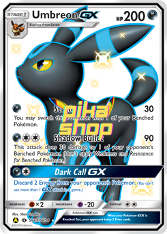 Pokémon
 Hidden Fates Shiny Vault SV69/SV94 Umbreon GX Full Art Shiny - PikaShop