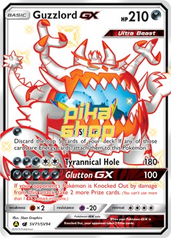 Pokémon
 Hidden Fates Shiny Vault SV71/SV94 Guzzlord GX Full Art Shiny - PikaShop