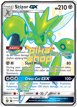 Pokémon
 Hidden Fates Shiny Vault SV72/SV94 Scizor GX Full Art Shiny - PikaShop