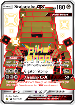 Pokémon
 Hidden Fates Shiny Vault SV74/SV94 Stakataka GX Full Art Shiny - PikaShop