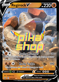 Pokemon
 Sword & Shield Base 104/202 Regirock V Half Art