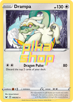 Pokemon Sword & Shield Base 149/202 Drampa Reverse Holo Pokemon Sword & Shield Base 149/202 Drampa Reverse Holo