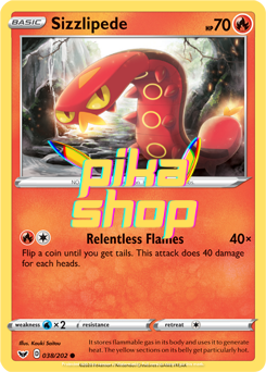 Pokemon Sword & Shield Base 038/202 Sizzlipede