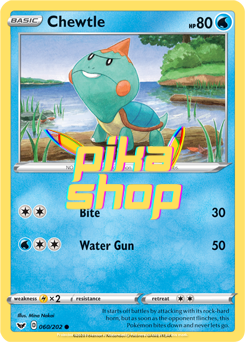 chewtle pokemon card value Pokemon Sword & Shield Base 060/202 Chewtle Reverse Holo