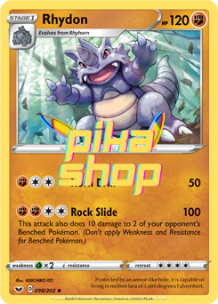 Pokemon
 Sword & Shield Base 098/202 Rhydon