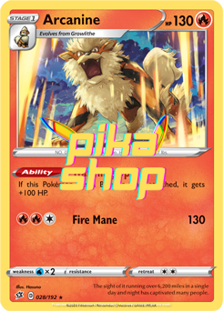 Pokémon Rebel Clash 026/192 Arcanine Rare - PikaShop
