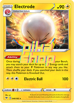 electrode holographic pokemon card value Pokemon Vivid Voltage Electrode Holo 046/185