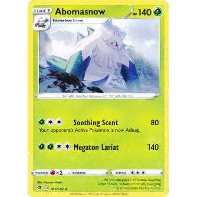 Pokémon Rebel Clash 013/192 Abomasnow - PikaShop