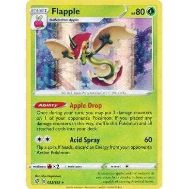 Pokémon Rebel Clash 022/192 Flapple (Holo) - PikaShop