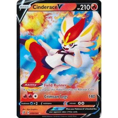 Pokémon Rebel Clash 035/192 Cinderace V (Half Art) - PikaShop
