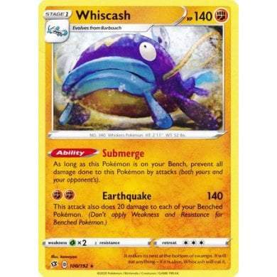 Pokémon Rebel Clash 100/192 Whiscash - PikaShop
