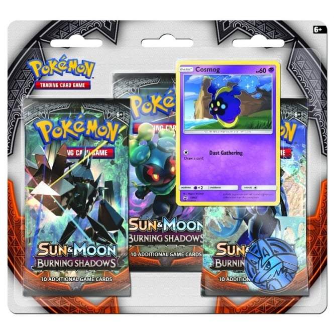 Pokémon Sm Burning Shadows 3-pack Blister: Cosmog - PikaShop