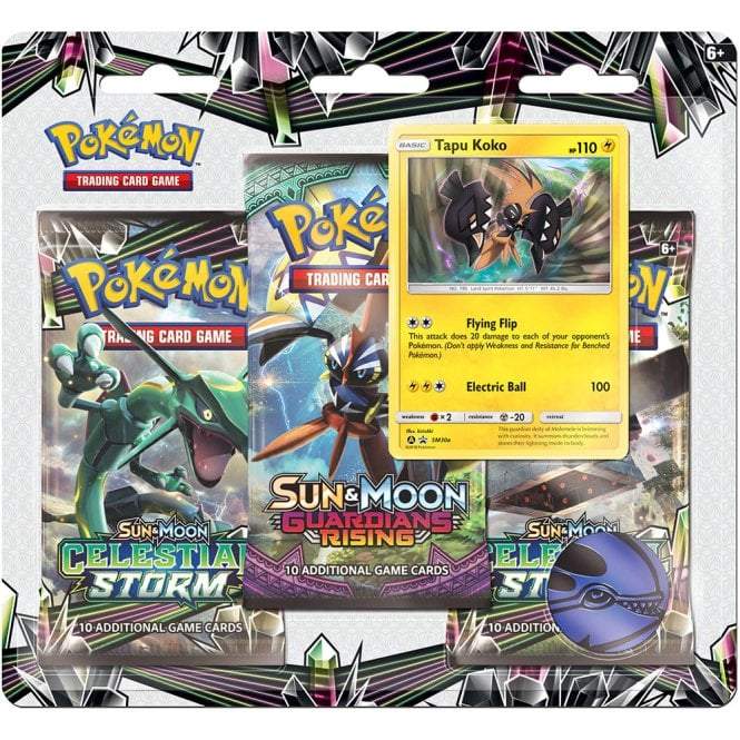 Pokémon Sm Celestial Storm 3-pack Blister Tapu Koko - PikaShop