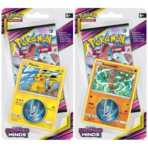 Pokémon Sm Unified Minds 1 Pack Blister Bundle Of 2 (Sudowoodo & Pikachu) - PikaShop