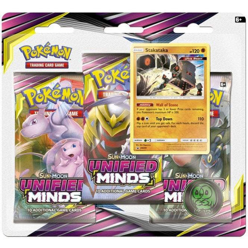 Pokémon Sm Unified Minds 3 Pack Blister Stakataka - PikaShop