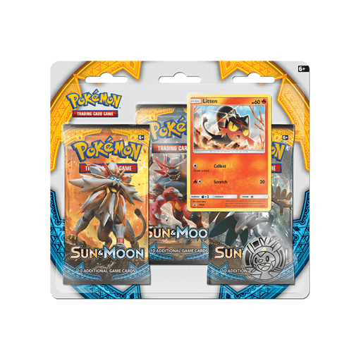 Pokémon Sun And Moon (Base Set) 3-pack Blister: Litten - PikaShop